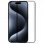 Cool Protector de Pantalla Cristal Templado Full 3D Negro para iPhone 15 Pro