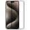 Protetor de tela de vidro temperado preto completo 3D legal para iPhone 15 Pro Max