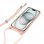 Cool Funda Cordón Liso Rosa para iPhone 15