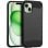 Capa de carbono preta legal para iPhone 15 Plus