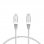 Cabo de carregamento trançado Ksix USB-C para Lightning PD carregamento ultrarrápido 60W 2m branco