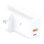 Ksix UK GaN PD Netzwerk-Ladegerät, Schnellladung, 20 W, USB-C + USB-A, Weiß
