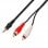 Nanocable 10.24.0303 Cable Adaptador Audio Jack 3,5mm a 2x RCA 3m Negro