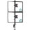 Onkron D208E-B Supporto per Due Monitor 13"-34" Verticale Nero