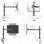 Onkron D121E-B Soporte Monitor 13"-34", 8kg max, VESA 75x75-100x100, Articulado, Negro