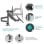 Onkron G280-B Supporto Braccio Mobile per Tre Monitor 13"- 32" Vesa 100 x 100 Nero