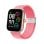 DCU Los Angeles Bluetooth 44,5mm TFT Ouro Rosa Correa Nylon e Silicone Tamanho Único IP67 SpO2 Pulso Sono