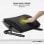 Poggiapiedi in pelle scamosciata Owlotech e tecnologia SoftFoam Inclinazione regolabile Comfort ergonomico 44x33 cm Nero