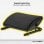 Poggiapiedi in pelle scamosciata Owlotech e tecnologia SoftFoam Inclinazione regolabile Comfort ergonomico 44x33 cm Nero