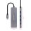 Nanocable Hub USB-C a 3 Puertos USB 3.0/H y 1 Puerto USB-C/H Aluminio 10cm Gris