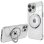 Fantastica custodia ad anello magnetico color argento per iPhone 15 Pro