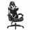 Chaise de jeu Tempest Shake avec repose-pieds et massage, tissu respirant noir/blanc