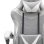 Chaise de jeu Tempest Shake avec repose-pieds et massage en tissu respirant gris/blanc
