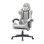 Chaise de jeu Tempest Shake avec repose-pieds et massage en tissu respirant gris/blanc