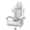 Chaise de jeu Tempest Shake avec repose-pieds et massage en tissu respirant gris/blanc