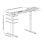 Kimex Escritorio Motorizado Sentado/de Pie 180x75cm, Altura 62-128cm, Tablero Blanco / Base Blanca, Conectado