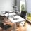Kimex Escritorio Motorizado Sentado/de Pie 180x75cm, Altura 62-128cm, Tablero Blanco / Base Blanca, Conectado