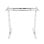 Base per scrivania motorizzata Kimex regolabile in altezza 62-128 cm Bianco, Connected