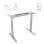 Scrivania Sit/Stand motorizzata Kimex 120x75 cm, altezza 62-128 cm, piano bianco/base grigia, collegata