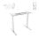 Scrivania Sit/Stand motorizzata Kimex 150x75 cm, altezza 62-128 cm, piano bianco/base bianca, collegata