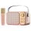 Klack Karaoke Retro Altavoz Subwoofer con Micrófono Bluetooth 10W Rosa