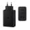 Klack Cargador de 2 Puertos USB-C + 1 Puerto USB-A 65W Negro