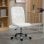 Vinsetto Silla de Oficina sin Brazos Blanco
