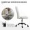 Vinsetto Silla de Oficina sin Brazos Blanco