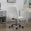 Vinsetto Silla de Oficina sin Brazos Blanco