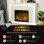 Homcom Chimenea Eléctrica con Calefacción 1800w Efecto Llama Blanco