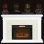 Homcom Chimenea Eléctrica con Calefacción 1800w Efecto Llama Blanco