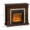 Homcom Chimenea Eléctrica con Calefacción 1800w Efecto Llama Marrón Oscuro