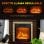 Homcom Chimenea Eléctrica con Calefacción 1800w Efecto Llama Marrón Oscuro