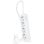 Nanocable Regleta de Enchufes con 4 Tomas Tipo F 1.4m Blanco