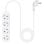 Nanocable Regleta de Enchufes con 4 Tomas Tipo F 1.4m Blanco