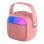 Cool Mini Enceinte Bluetooth Karaoké avec Karaoké 6W + Microphone Rose