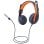 Logitech Zone Learn Auriculares Supraaurales para Estudiantes USB-C Azul/Naranja