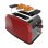 Tostapane Cecotec Toastin' time 850 Red 2 Fette Acciaio Supporto Panini 850W Rosso
