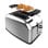 Cecotec Toastin' time 850 Inox Tostapane 2 Fette Corte e Supporto per Rullini 850W in Argento