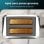 Cecotec Toastin' time 850 Inox Tostapane 2 Fette Corte e Supporto per Rullini 850W in Argento