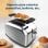 Toaster Cecotec Toastin' time 850 Inox 2 Scheiben Kurze Schlitze Edelstahl 850W Brötchenaufsatz