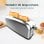 Cecotec Toastin' time 850 Inox Long Tostador 1 Rebanada Larga y Soporte para Panecillos en Plata