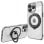 Fantastica custodia magnetica con anello per ricarica tipo MagSafe nera per iPhone 14 Pro Max