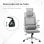 Vinsetto Silla De Oficina De Malla Giratoria Y Ajustable 58x61x102-119 Cm Gris