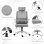 Vinsetto Silla De Oficina De Malla Giratoria Y Ajustable 58x61x102-119 Cm Gris