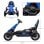 Carro elétrico Homcom Go Kart para crianças de 3 a 8 anos 100x58x58,5 cm azul
