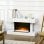 Homcom Chimenea Eléctrica Silencioso 1000w/2000w 98x27x54,5 Cm Blanco