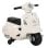 Homcom Moto Eléctrica Vespa Niño+18 Meses Faro Bocina Ruedas 66,5x38x52cm Blanco