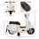 Homcom Moto Eléctrica Vespa Niño+18 Meses Faro Bocina Ruedas 66,5x38x52cm Blanco