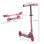 Scooter infantil dobrável Homcom com luzes música 67x32x65-78 cm rosa